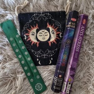 Hem Celestial Incense Set with Incense Holder And Drawstring Bag for Tarot Cards